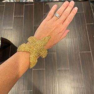 Gold Anthropologie Starfish Bracelet